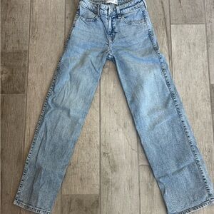 abercrombie kids High Rise Wide Leg Jeans